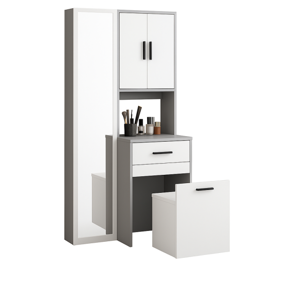 Bàn Trang Điểm Gỗ GH-12005– Gương Đứng Cỡ Lớn, Thiết Kế Hiện Đại