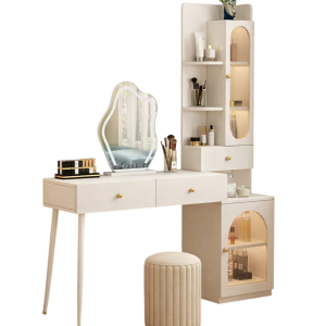 Bàn Trang Điểm Gỗ GH-12006 – Kết Hợp Chân Gỗ Tự Nhiên, Phong Cách Hiện Đại