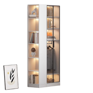 Tủ cánh kính kết hợp kệ mở trang trí GH-13007