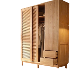 Tủ áo gỗ sồi phong cách vintage – GH-13012 Mộc mạc, tinh tế và đậm chất thời gian