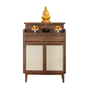 Tủ thờ đứng chung cư gỗ sồi veneer cao cấp GH-91026