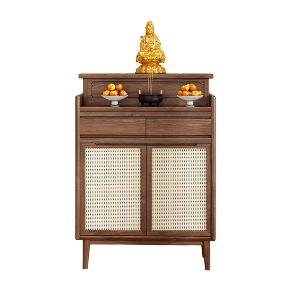 Tủ thờ đứng chung cư gỗ sồi veneer cao cấp GH-91026