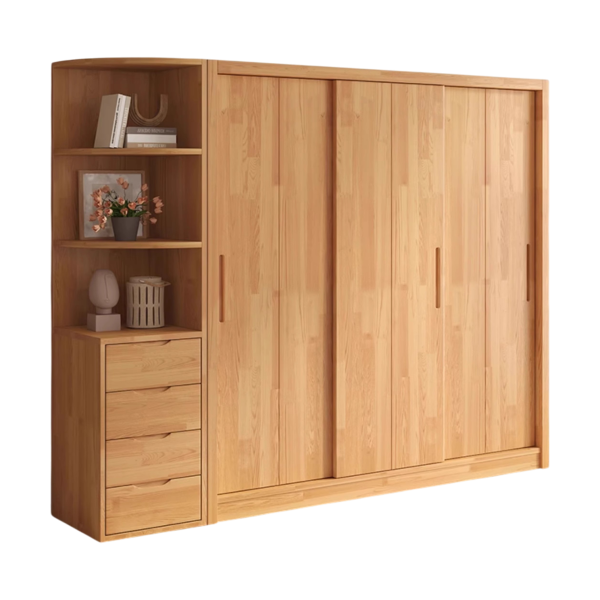 Tủ Quần Áo Cửa Lùa Kèm Kệ Trang Trí GH-13044