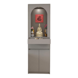 Tủ thờ hiện đại thiết kế mái vòm có đèn led – Không gian thờ sang trọng cho nhà phố & chung cư GH-91019
