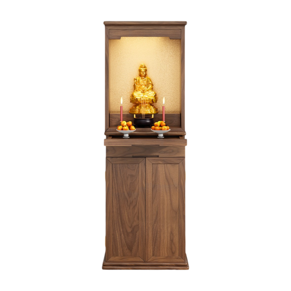 Tủ Thờ Đứng Gỗ Sồi Veneer – Nội Thất Thờ Cúng Sang Trọng, Tối Giản GH-91024