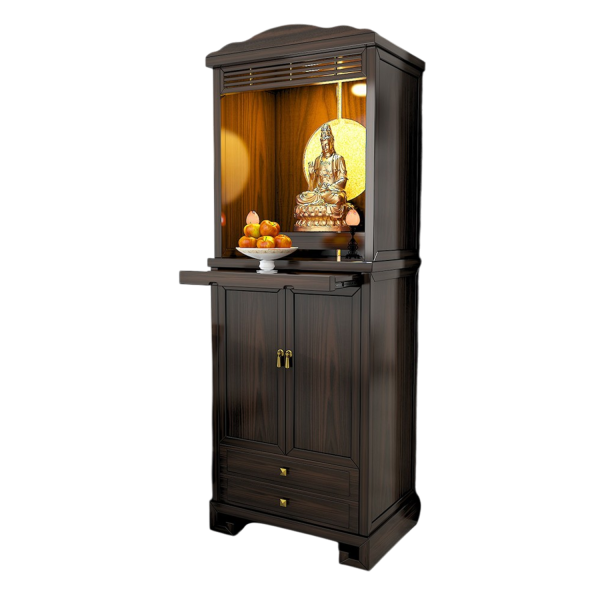 Tủ Thờ Đứng Gỗ Sồi Nhỏ Gọn Cho Chung Cư GH-91037