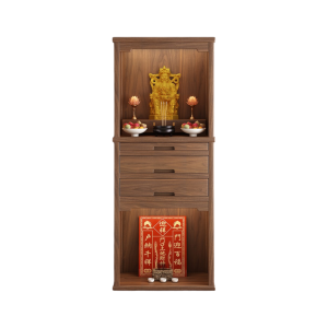 Mẫu tủ thờ gỗ sồi veneer cao cấp – Thích hợp cho chung cư và nhà phố GH-91022