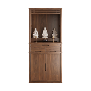 Mẫu tủ thờ cao cấp gỗ sồi veneer – Thiết kế tối giản, sang trọng GH-91023