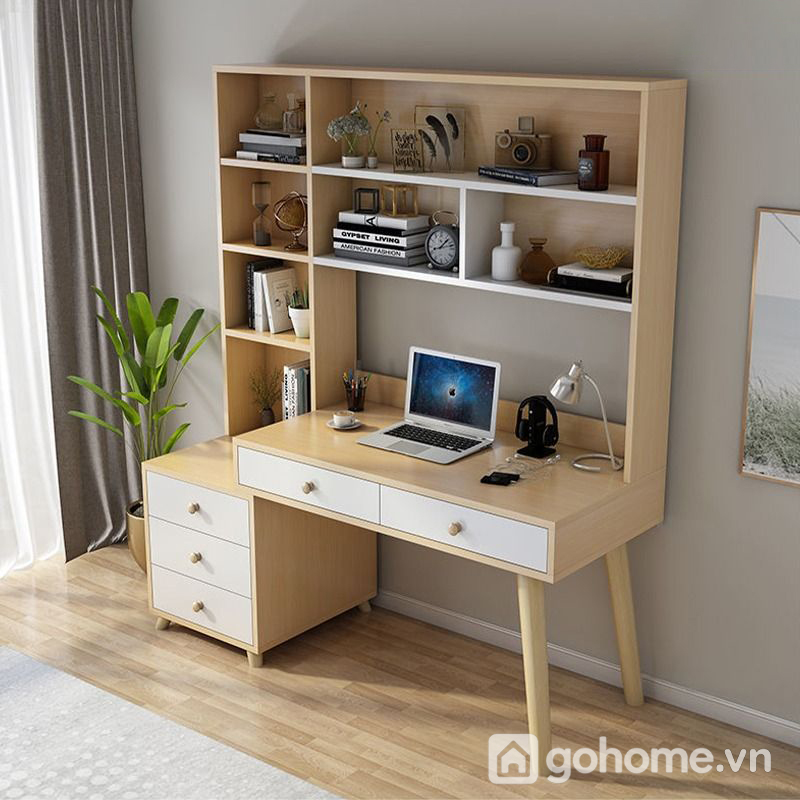 Bàn Gỗ Học Sinh Nhiều Kệ Trang Trí GH-72009 - Ảnh 3