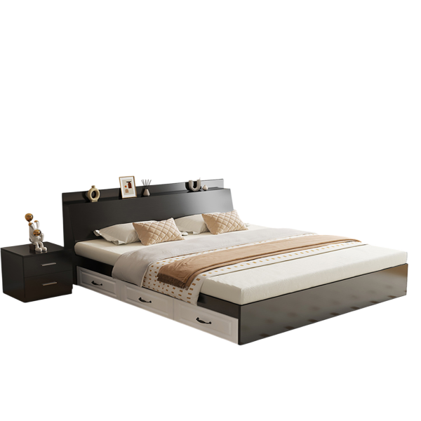 Giường Ngủ Có Kệ Trang Trí Và Ngăn Kéo Hiện Đại GH-11013
