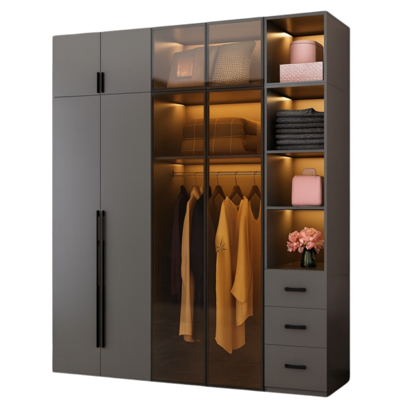 Tủ Áo Cánh Kính Gỗ MDF Cao Cấp GH-13046
