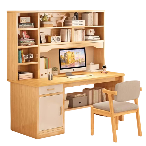 Bàn Học Gỗ Công Nghiệp Kèm Kệ Sách Phía Trước GH-72012