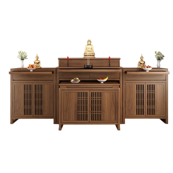 Tủ Thờ Gỗ Sồi Hiện Đại, Trang Nghiêm GH-91043