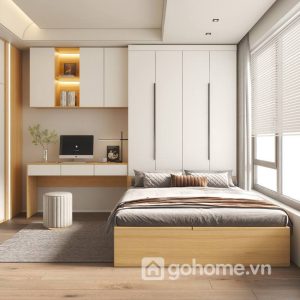 Combo Giường Ngủ Kết Hợp Tủ Quần Áo Với Bàn Làm Việc Đầy Đủ Công Năng GH-15010
