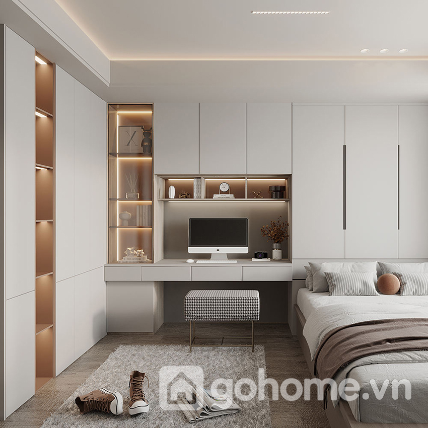 Combo Giường Ngủ Kết Hợp Tủ Quần Áo Và Bàn Học GH-15009 - Ảnh 2