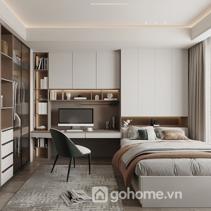 Combo Giường Ngủ Kết Hợp Tủ Quần Áo Và Bàn Học GH-15009 - Ảnh 4