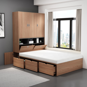 Combo Giường Ngủ Kết Hợp Với Tủ Quần Áo Đa Năng GH-15001