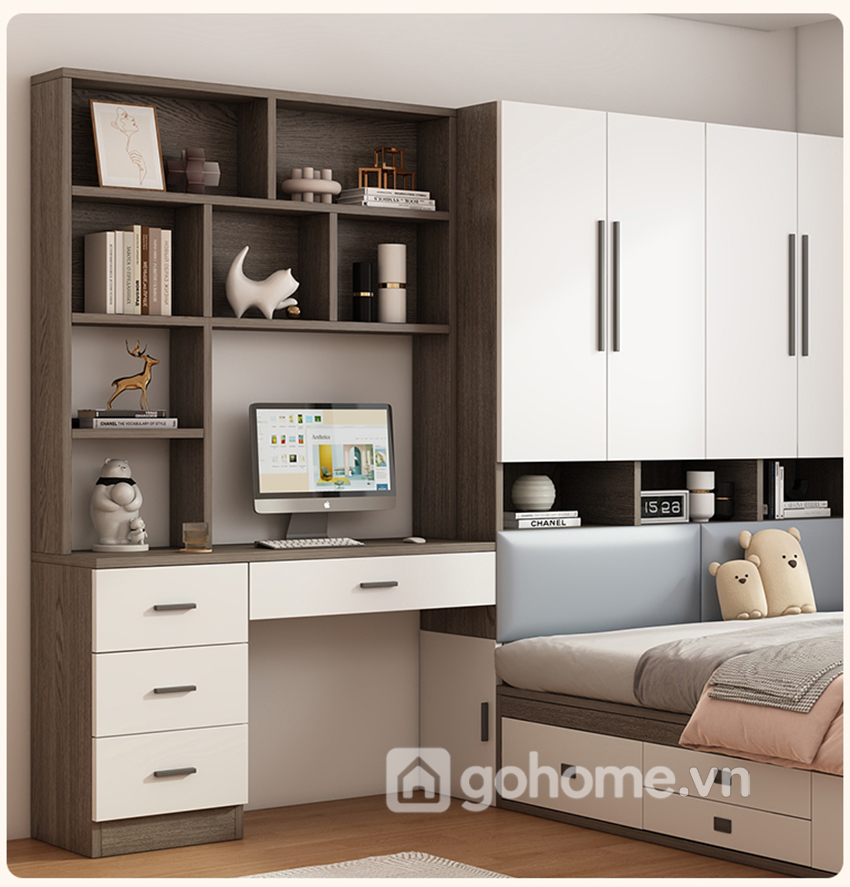 Combo Giường Ngủ Kèm Tủ Áo Và Bàn Làm Việc Đầy Đủ Công Năng GH-15016 - Ảnh 7