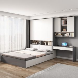 Combo Giường Hộp Kèm Tủ Áo Rộng Rãi Kết Hợp Bàn Làm Việc Tiện Lợi GH-15017