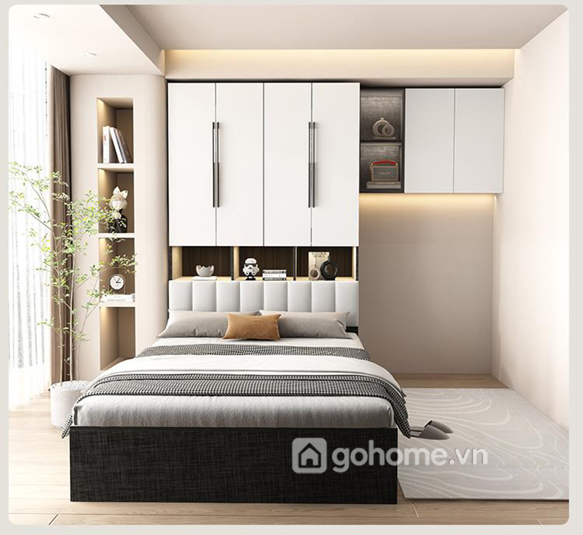 Combo Giường Hộp Đa Năng Kết Hợp Tủ Quần Áo Cùng Bàn Trang Điểm Đơn Giản GH-15018 - Ảnh 8