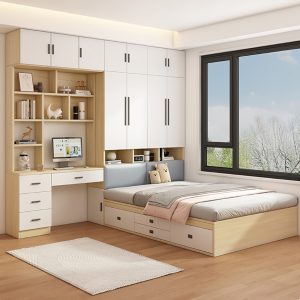 Combo Giường Ngủ Kèm Tủ Áo Và Bàn Làm Việc Đầy Đủ Công Năng GH-15016