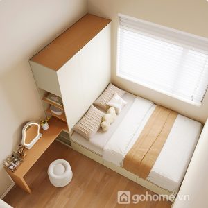 Combo Giường Ngủ Tủ Quần Áo Kết Hợp Bàn Trang Điểm Tiện Lợi GH-15014