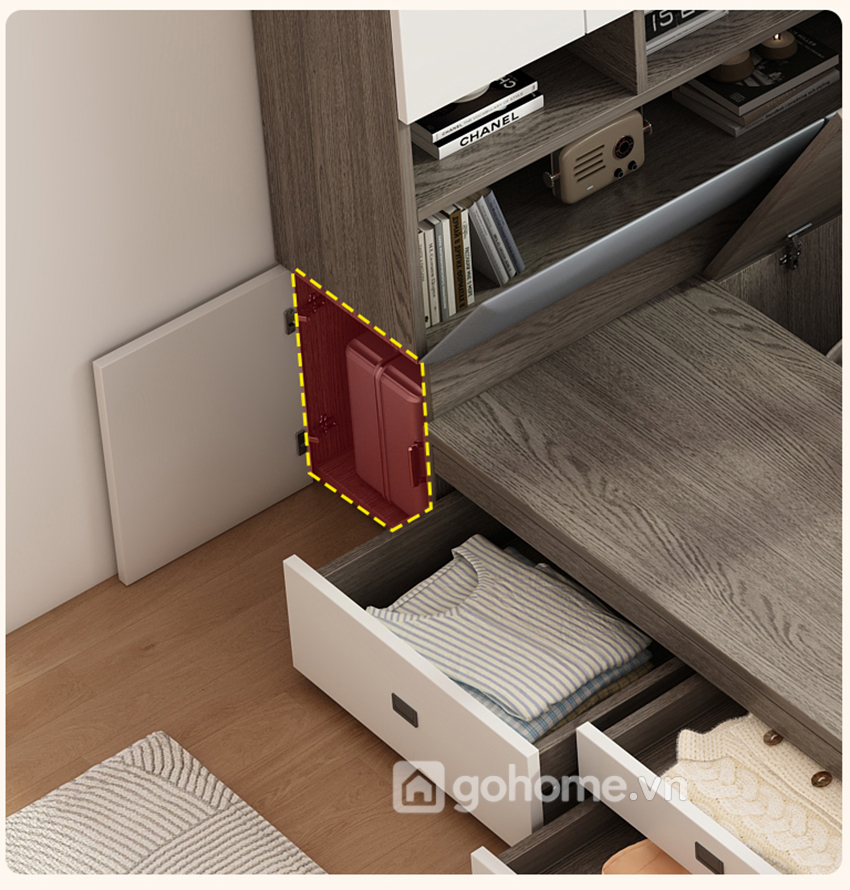 Combo Giường Ngủ Kèm Tủ Áo Và Bàn Làm Việc Đầy Đủ Công Năng GH-15016 - Ảnh 6