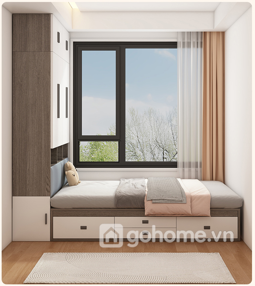 Combo Giường Ngủ Kèm Tủ Áo Và Bàn Làm Việc Đầy Đủ Công Năng GH-15016 - Ảnh 3