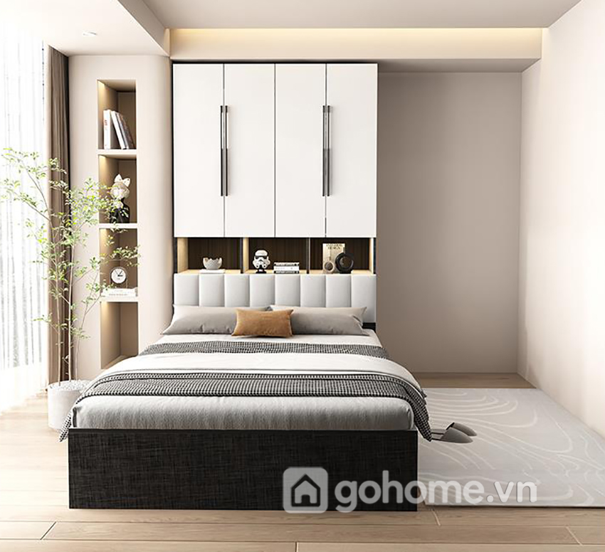 Combo Giường Hộp Đa Năng Kết Hợp Tủ Quần Áo Cùng Bàn Trang Điểm Đơn Giản GH-15018 - Ảnh 7