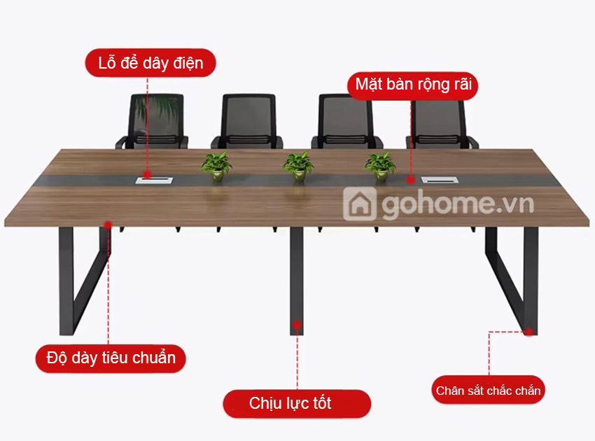 Bàn Họp Chân Sắt Phong Cách Tối Giản GH-23003 - Ảnh 7