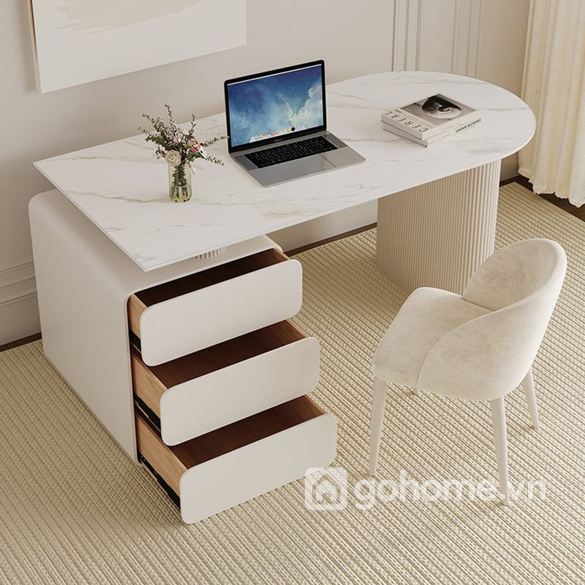 Bàn Làm Việc Chân Trụ Tròn Kèm Tủ Tinh Tế GH-71018 - Ảnh 5