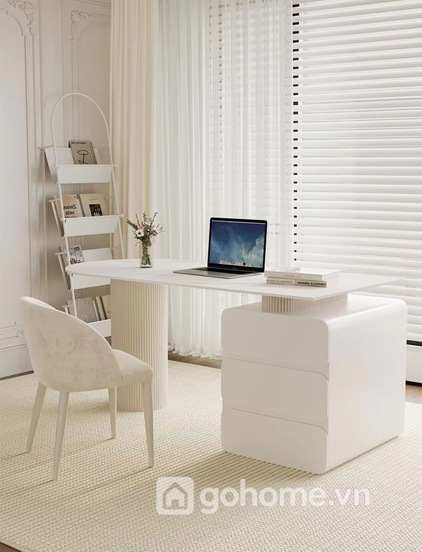 Bàn Làm Việc Chân Trụ Tròn Kèm Tủ Tinh Tế GH-71018 - Ảnh 4