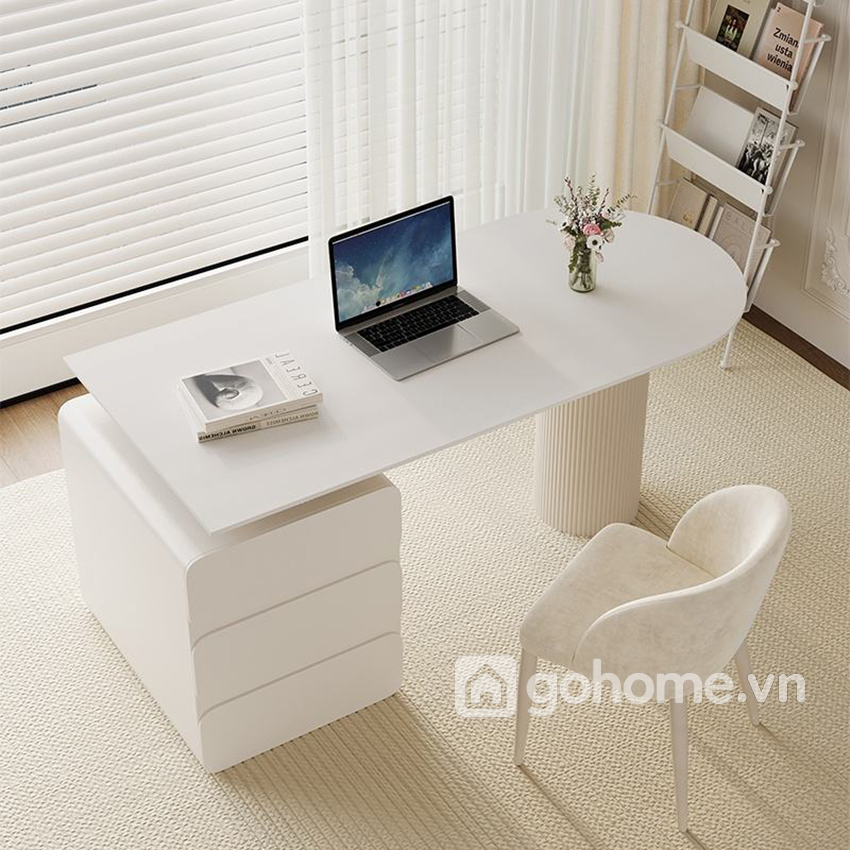 Bàn Làm Việc Chân Trụ Tròn Kèm Tủ Tinh Tế GH-71018 - Ảnh 3