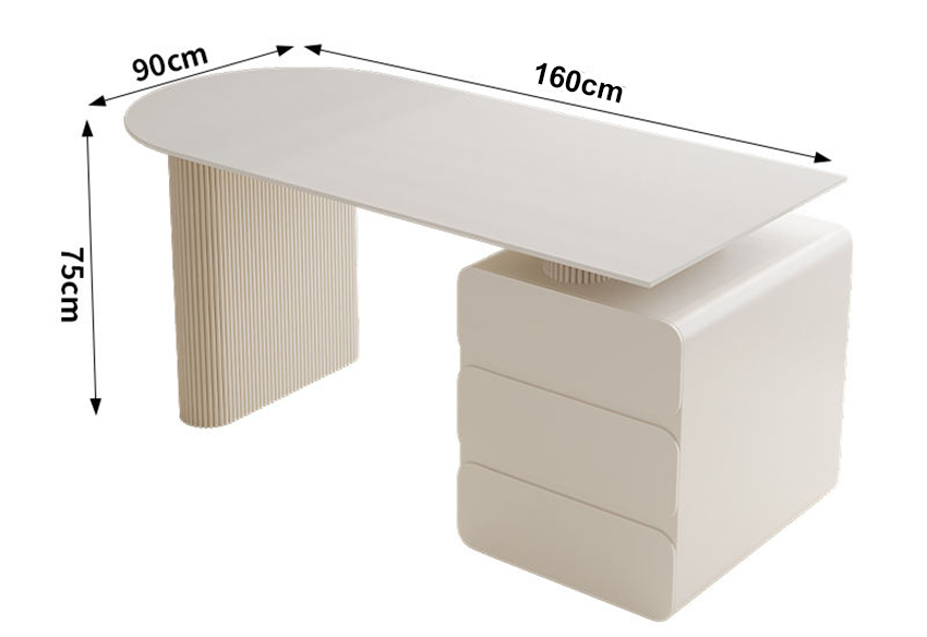 Bàn Làm Việc Chân Trụ Tròn Kèm Tủ Tinh Tế GH-71018 - Ảnh 8