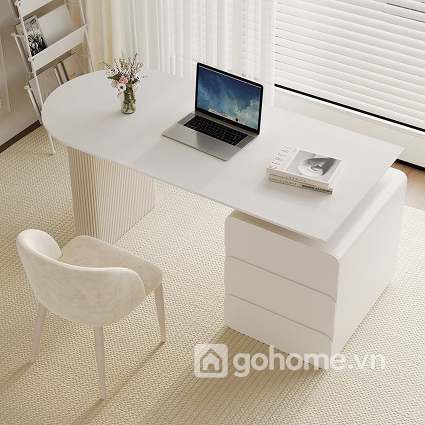 Bàn Làm Việc Chân Trụ Tròn Kèm Tủ Tinh Tế GH-71018 - Ảnh 2