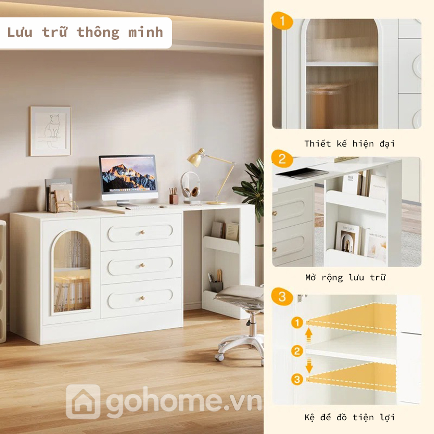 Bàn Làm Việc Chữ L Tiện Lợi GH-71014 - Ảnh 8