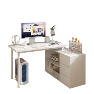 Bàn Làm Việc Kèm Tủ Đồ Chân Gỗ Tự Nhiên GH-71013