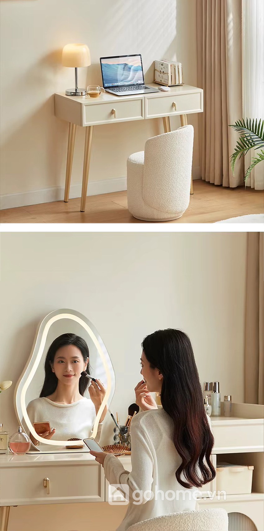 Bàn Trang Điểm Nhỏ Gọn Thiết Kế Tối Giản GH-12030 - Ảnh 7