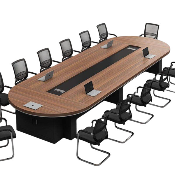 Bàn Họp Oval Gỗ Công Nghiệp Sang Trọng GH-23009