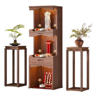 Tủ Thờ Gỗ Tự Nhiên 3 Tầng Đẹp Sang Trọng GH-91055