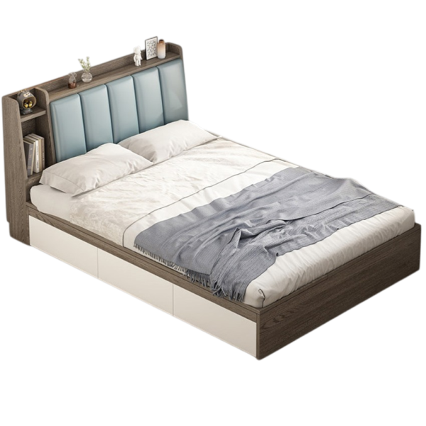 Giường Hộp Bọc Da Kèm Kệ Để Đồ Tiện Lợi GH-11041