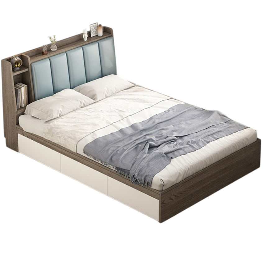 Giường Hộp Bọc Da Kèm Kệ Để Đồ Tiện Lợi GH-11041