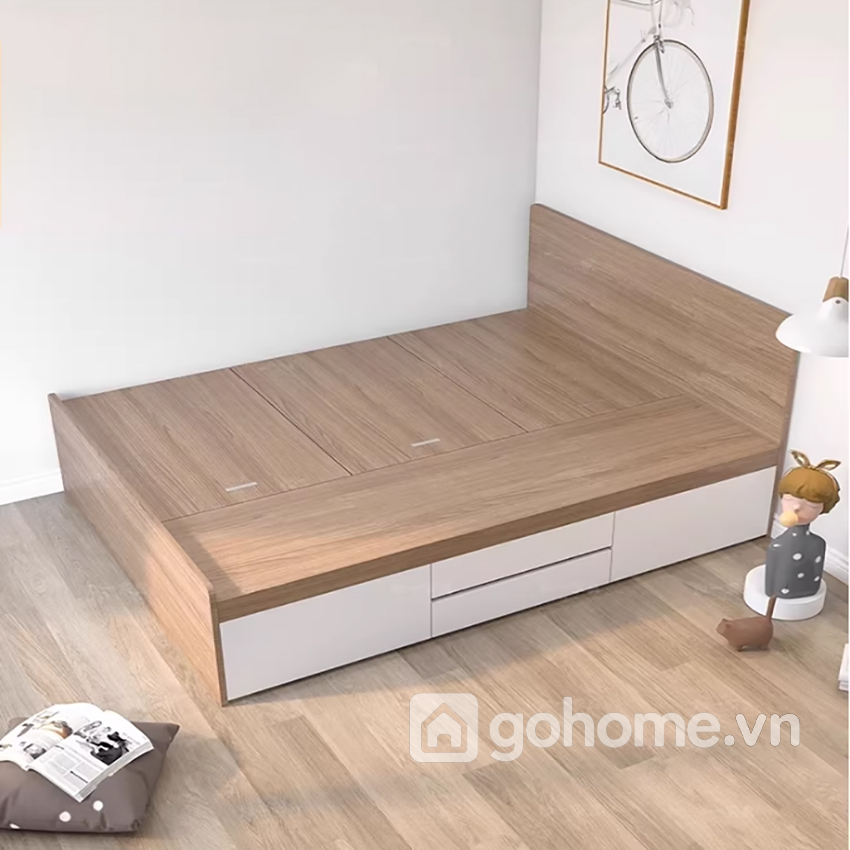 Giường Hộp Cho Phòng Ngủ Thiết Kế Tối Giản GH-11038 - Ảnh 2