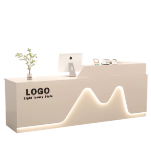 Quầy Lễ Tân Gỗ Công Nghiệp Thiết Kế Độc Đáo GH-21041