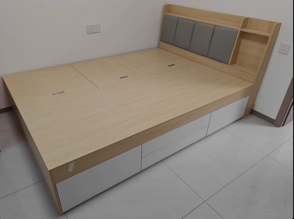 Giường Hộp Bọc Da Kèm Kệ Để Đồ Tiện Lợi GH-11041 - Ảnh 7