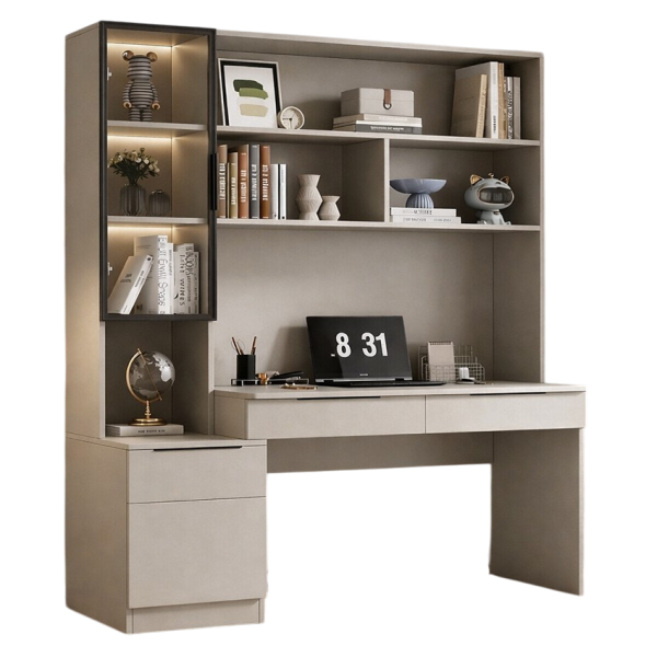 Bàn Làm Việc Kết Hợp Tủ Sách Cánh Kính Hiện Đại GH-71032