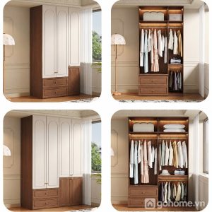 Chất liệu MDF chống ẩm phun sơn bền đẹp, dễ vệ sinh