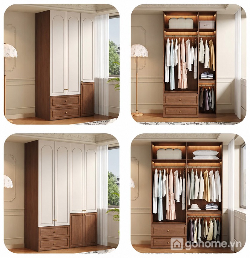 Chất liệu MDF chống ẩm phun sơn bền đẹp, dễ vệ sinh