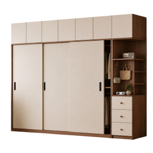 Tủ Quần Áo Cửa Lùa Kịch Trần Màu Kem Hiện Đại GH-13087