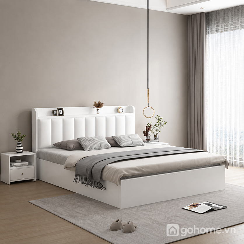 Giường ngủ bọc nệm đầu giường hiện đại cho không gian sống tinh tế
